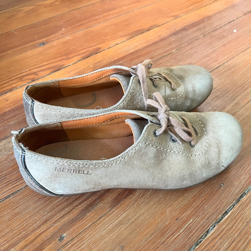 Merrell Tan Flats Moccasin-Style Loafers
